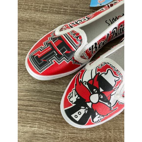 NCAA Women's Texas Tech Red Raiders Slip-On Shoes Size 8 Collegiate‎ NEW - Picture 7 of 11